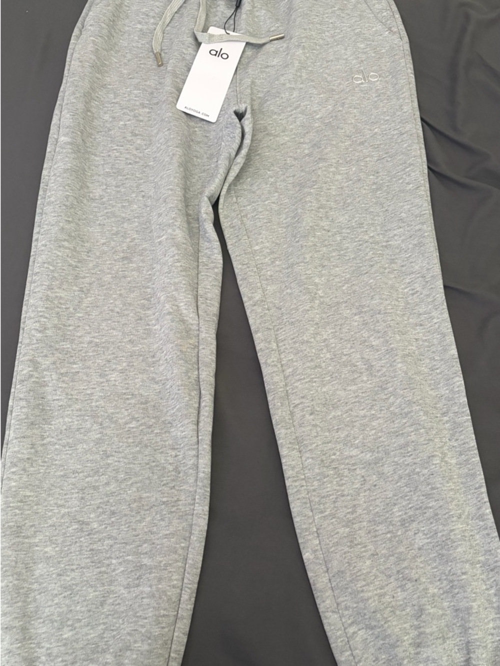 ALO Yoga Light Heather Gray Drawstring Joggers